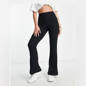 ASOS DESIGN kick flare pants in black